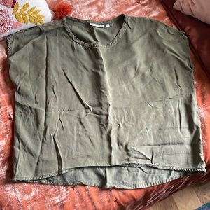 Only Child olive green tencel top